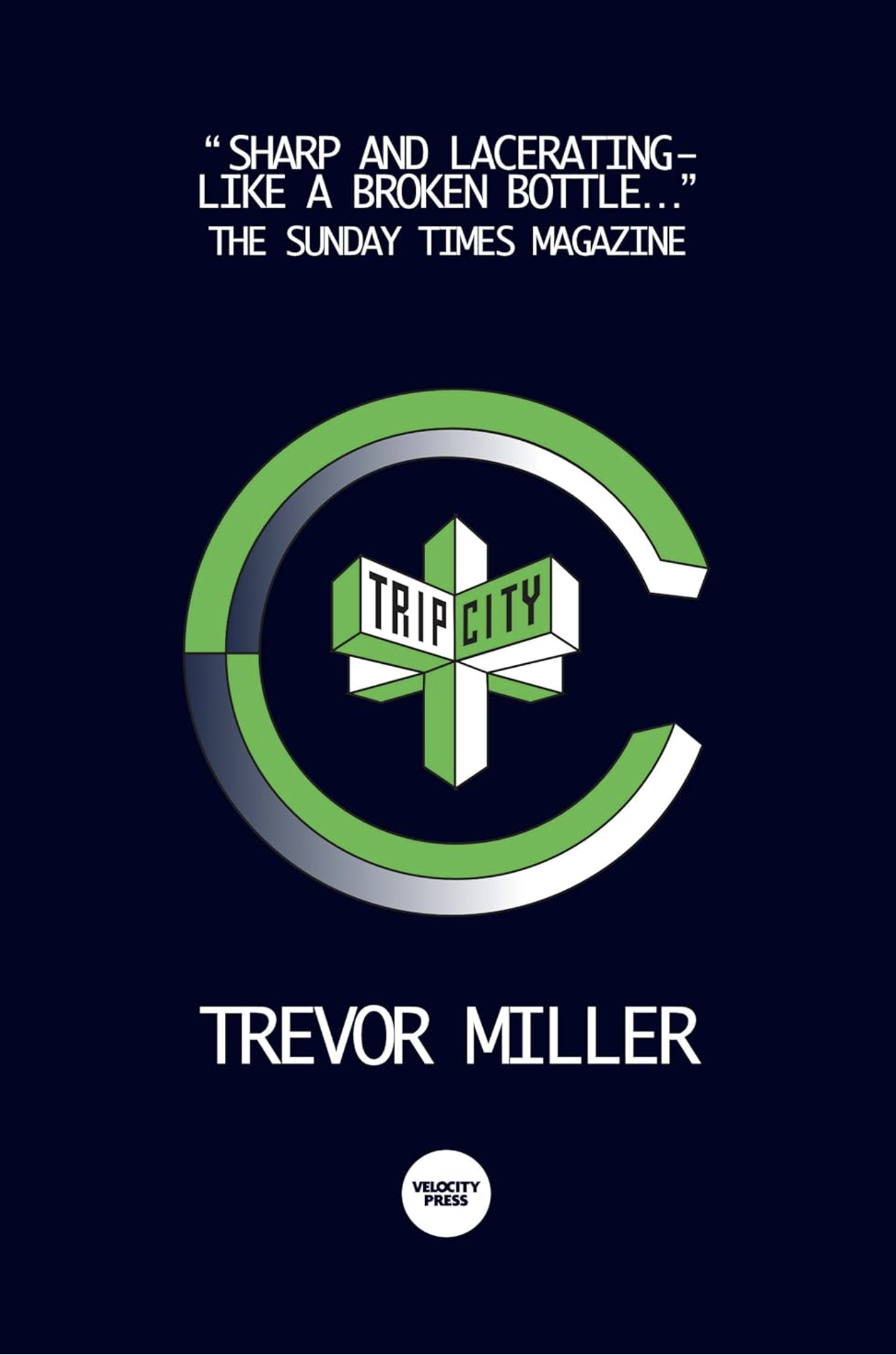 Trip City novel cover by Trevor Miller, cult acid house fiction